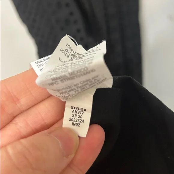 NWT J.Crew Black Eyelet Midi Dress Ruffle Hem Size 6 - Picture 6 of 6